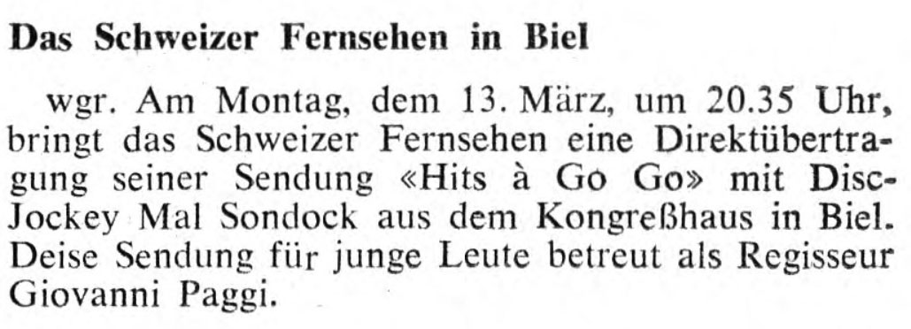  Eric Bachmann Fotoarchiv, Hits à Gogo