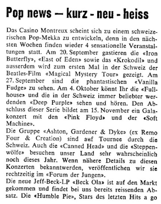  Eric Bachmann Fotoarchiv, Hits à Gogo