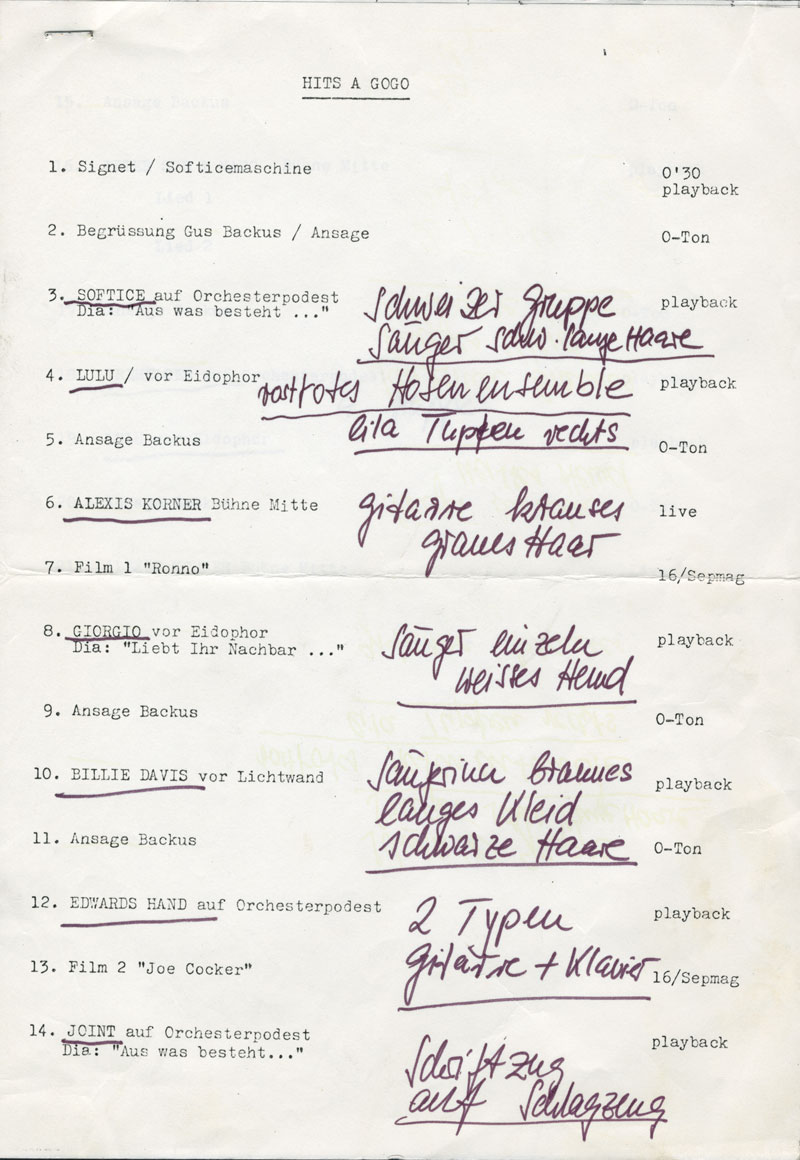  Eric Bachmann Fotoarchiv, Hits à Gogo