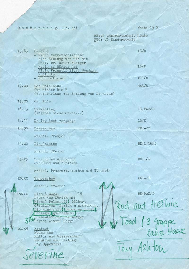  Eric Bachmann Fotoarchiv, Hits à Gogo