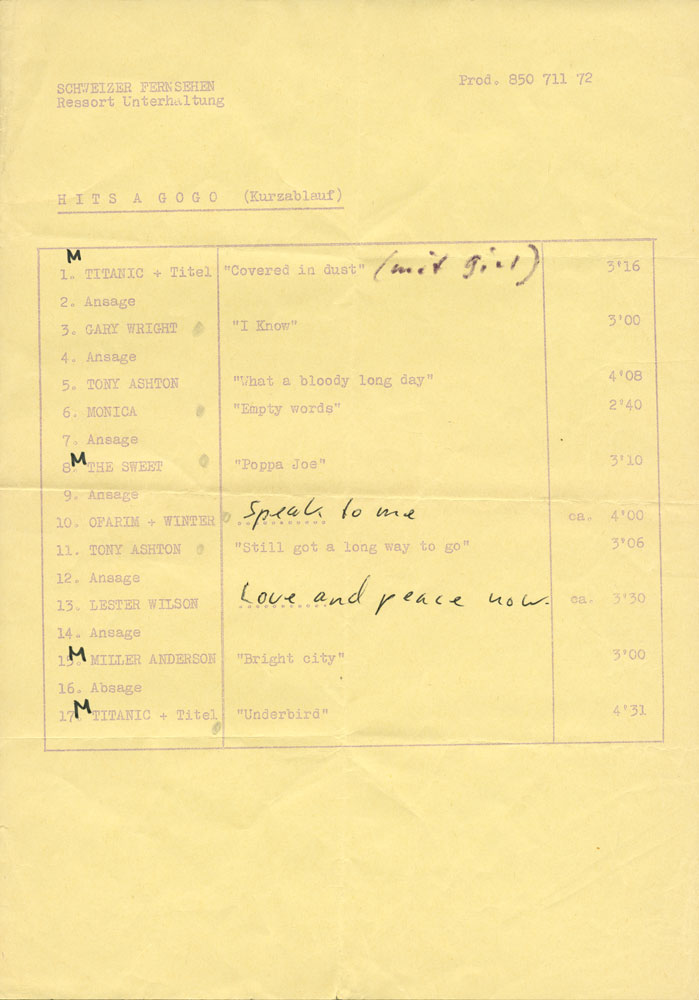  Eric Bachmann Fotoarchiv, Hits à Gogo