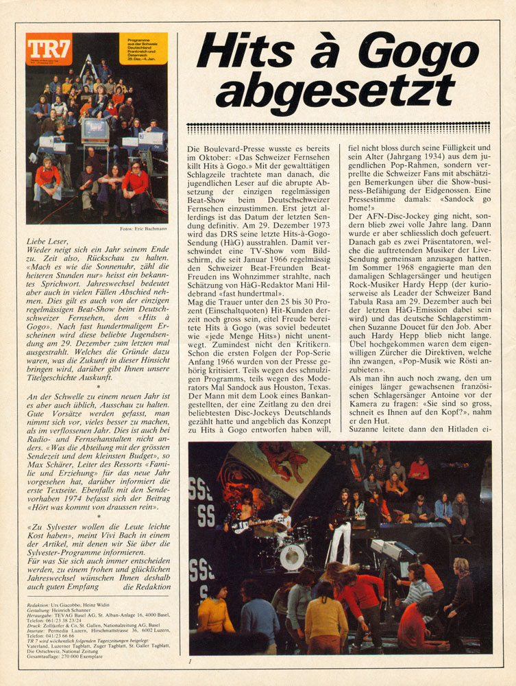  Eric Bachmann Fotoarchiv, Hits à Gogo