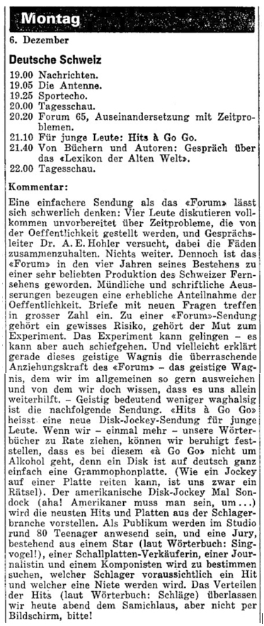  Eric Bachmann Fotoarchiv, Hits à Gogo